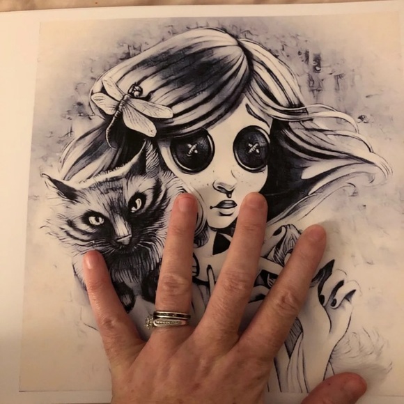CORALINE B&W ART PRINT - Picture 1 of 3